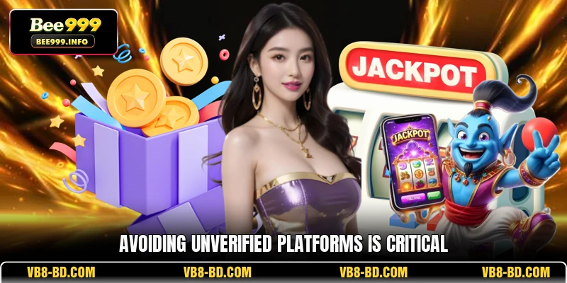 Avoiding unverified platforms is critical