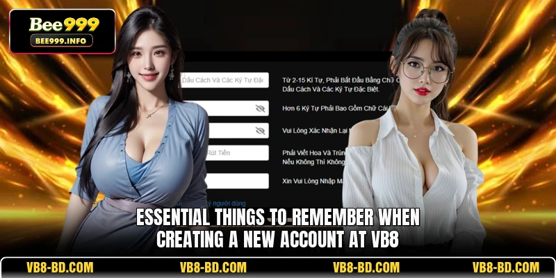 Essential things to remember when creating a new account at VB8