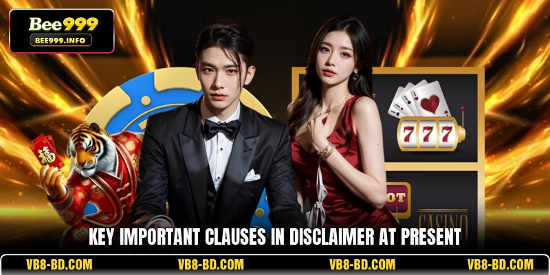 Key important clauses in Disclaimer at present