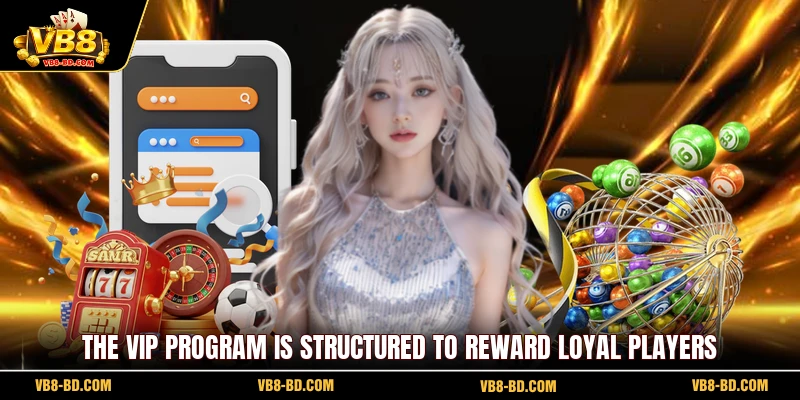 The VIP program is structured to reward loyal players