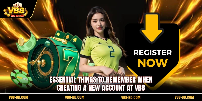 Essential things to remember when creating a new account at VB8